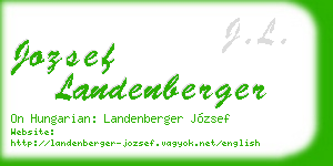jozsef landenberger business card